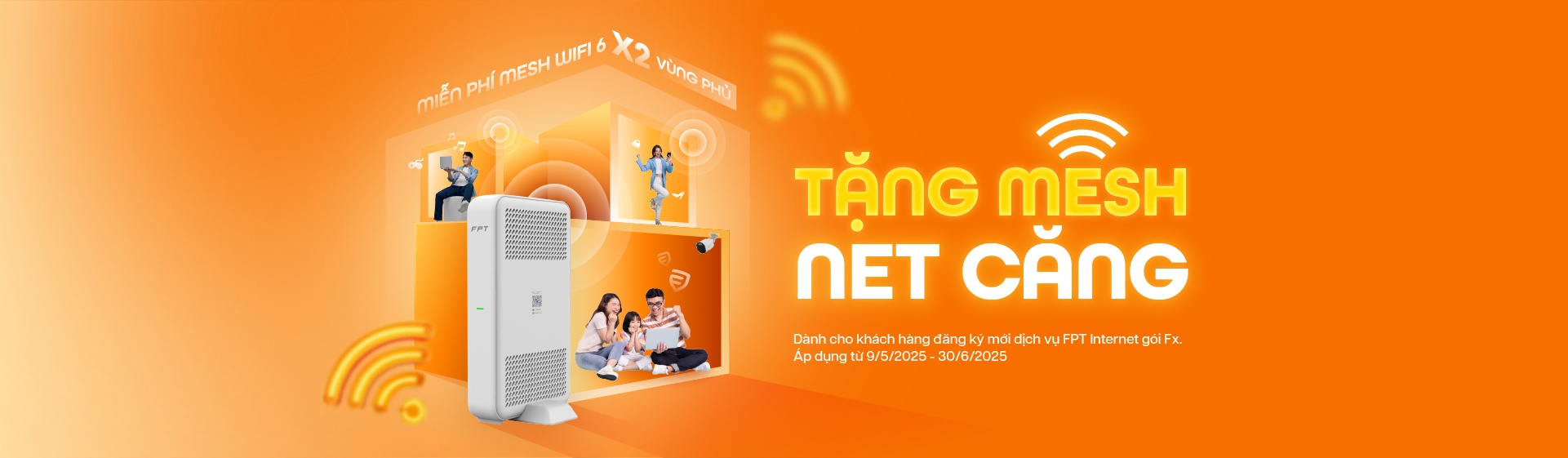 Tặng Mesh wifi net căng